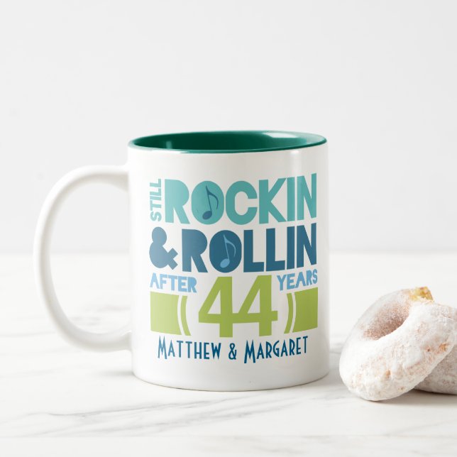 44th Anniversary Personalized Mug Gift (With Donut)