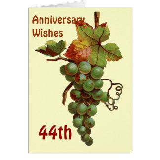44th Anniversary Cards - Invitations, Greeting & Photo Cards | Zazzle