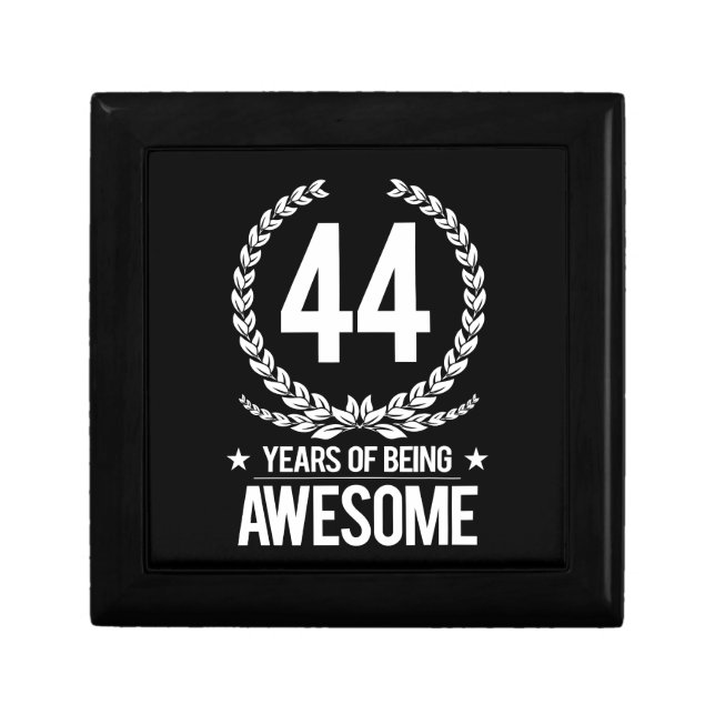 44th Birthday (44 Years Of Being Awesome) Gift Box (Front)