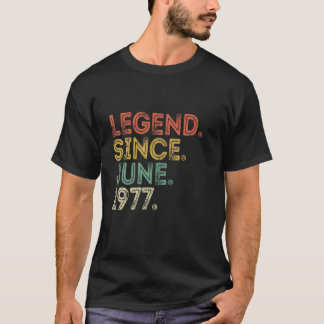 44Th Birthday 44 Years Old Vintage Legend Since Ju T-Shirt