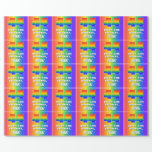 [ Thumbnail: 44th Birthday: Colorful, Fun Rainbow Pattern # 44 Wrapping Paper ]