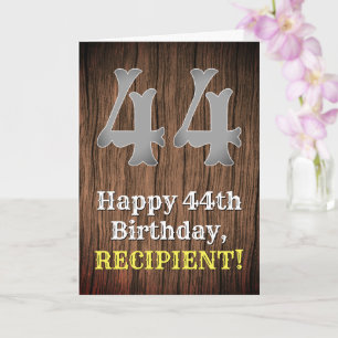 44th Birthday: Country Western Inspired Look, Name Card