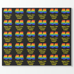 [ Thumbnail: 44th Birthday: Fun, Colorful Rainbow Inspired # 44 Wrapping Paper ]