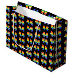 [ Thumbnail: 44th Birthday: Fun Rainbow Event Number 44 Pattern Gift Bag ]