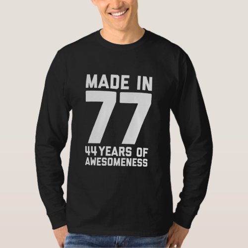 44th Birthday Gift for him Men Age 44 Year Old T_Shirt