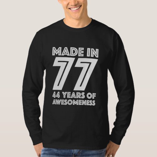 44th Birthday Gifts for him Men Age 44 Year Old T_Shirt