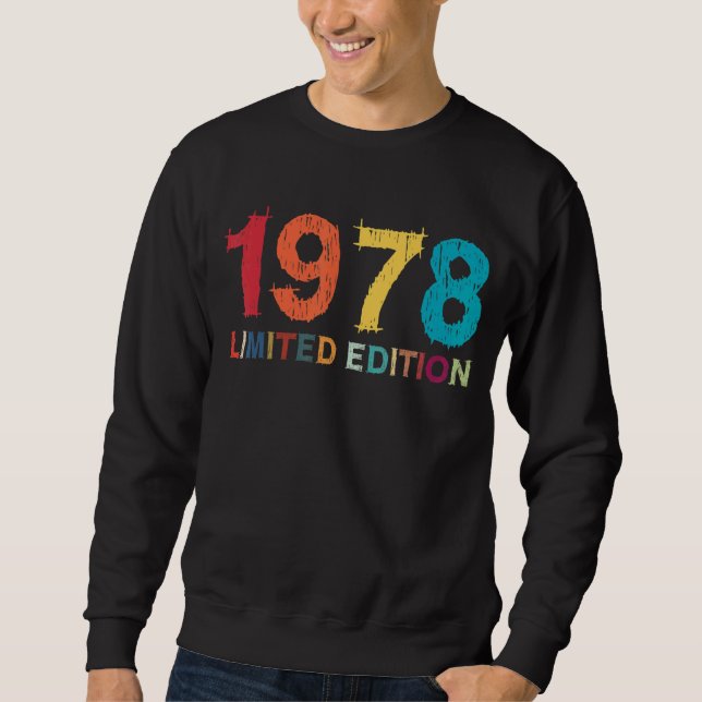 44th Birthday Ladies Mens 44 Years 1978  Gift 9 Sweatshirt (Front)