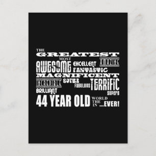 44th Birthday Party Greatest Forty Four Year Old Invitation Postcard