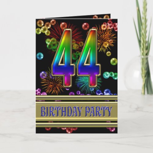 44th Birthday Party Invitation