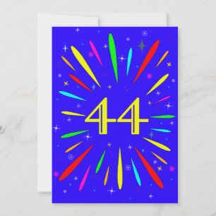 44th Birthday Party Invitation Explosion 