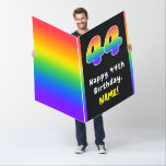 [ Thumbnail: 44th Birthday: Rainbow Spectrum # 44, Custom Name Card ]
