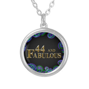 44th Birthday  Silver Plated Necklace