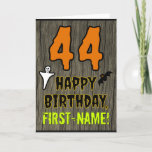 [ Thumbnail: 44th Birthday: Spooky Halloween Theme, Custom Name Card ]