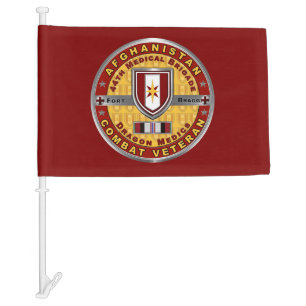 44th Medical Brigade Afghanistan Veteran Car Flag