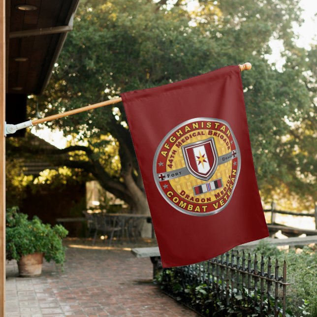 44th Medical Brigade Afghanistan Veteran House Flag (In SItu)