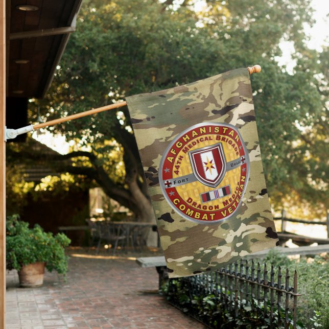 44th Medical Brigade Afghanistan Veteran House Flag (In SItu)