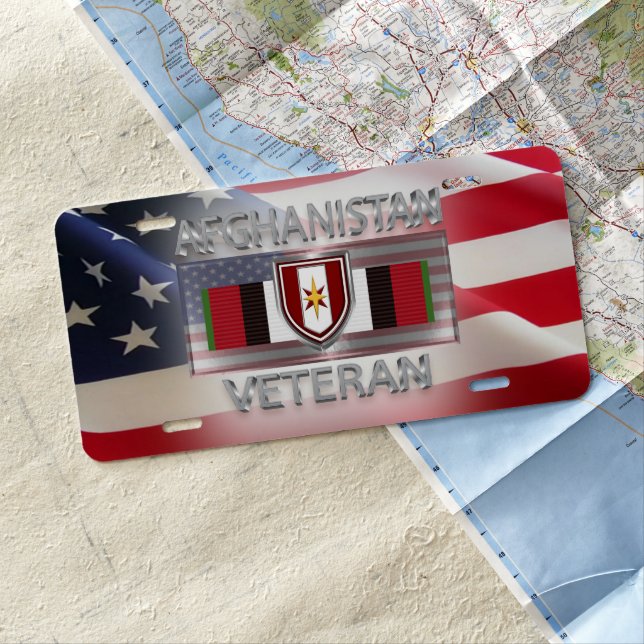 44th Medical Brigade Afghanistan Veteran License Plate (In Situ)