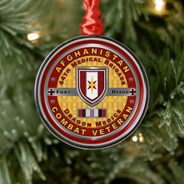 44th Medical Brigade Afghanistan Veteran Metal Ornament (Tree)