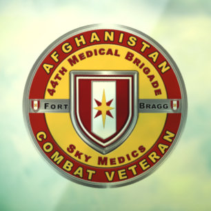 44th Medical Brigade Afghanistan Veteran Window Cling