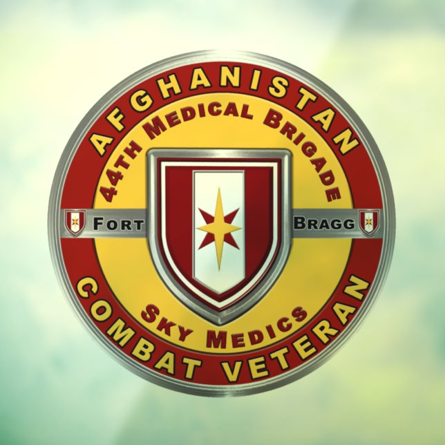44th Medical Brigade Afghanistan Veteran Window Cling (Sheet 3)