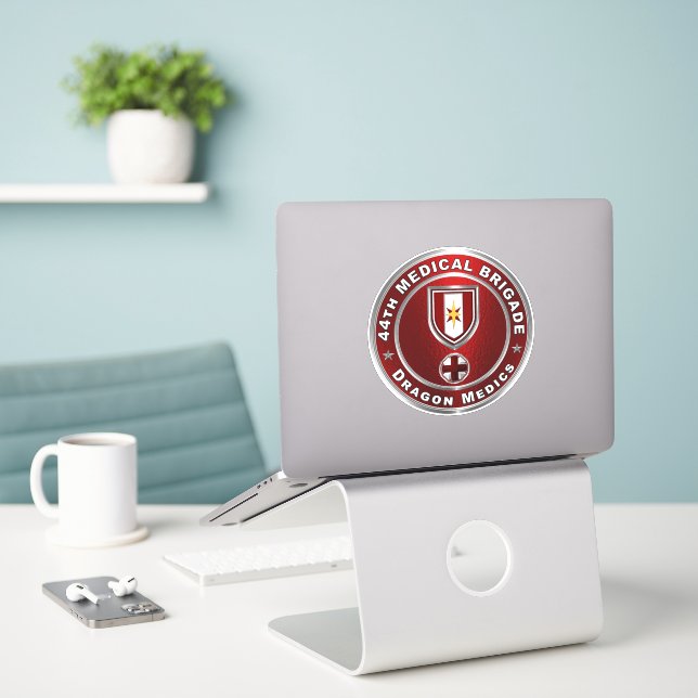 44th Medical Brigade Airborne Sticker (Laptop On Desk)
