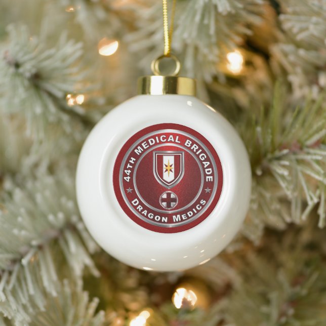 44th Medical Brigade  Ceramic Ball Christmas Ornament (Tree)