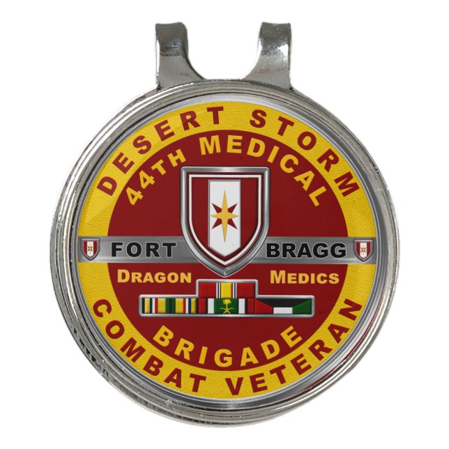 44th Medical Brigade Desert Storm Veteran Golf Hat Clip (Front)