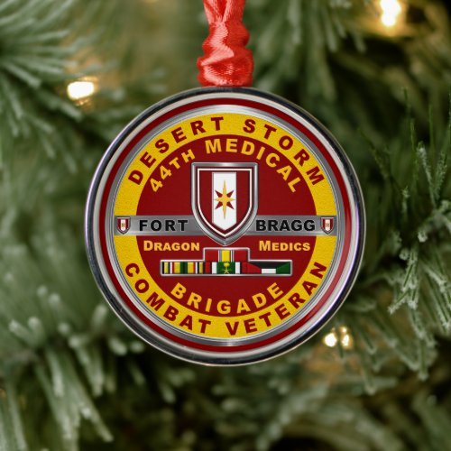 44th Medical Brigade Desert Storm Veteran Metal Ornament