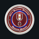 44th Medical Brigade Dragon Medics Lapel Pin<br><div class="desc">Display your pride in our 44th Medical Brigade – “The Army’s Premier Medical Brigade – Dragon Medics” This is my newly designed Custom Designed Lapel Pin or Hat pin and makes a wonderful gift to any who having family members serving or have served in this unique Brigade! The 44th Medical...</div>