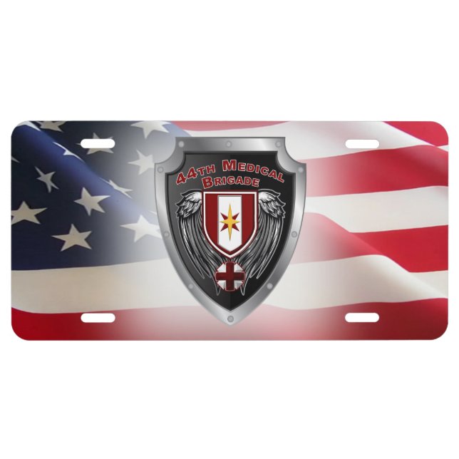 44th Medical Brigade “Dragon Medics” Shield License Plate (Front)