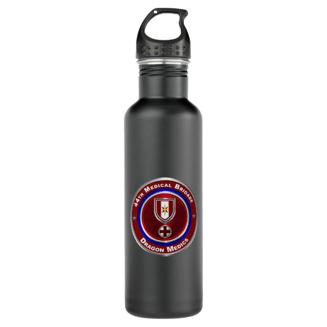 44th Medical Brigade “Dragon Medics” Stainless Steel Water Bottle (Front)