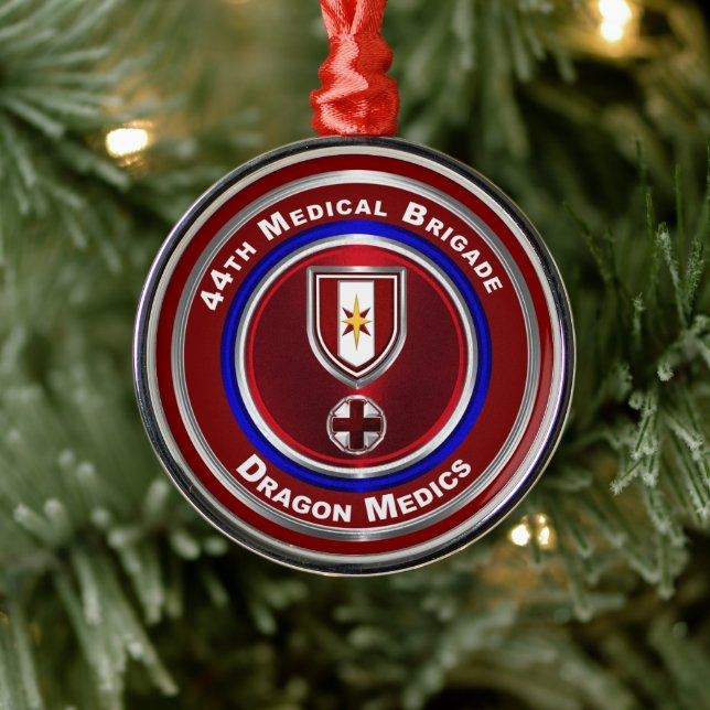 44th Medical Brigade Keepsake Christmas Metal Ornament (Tree)