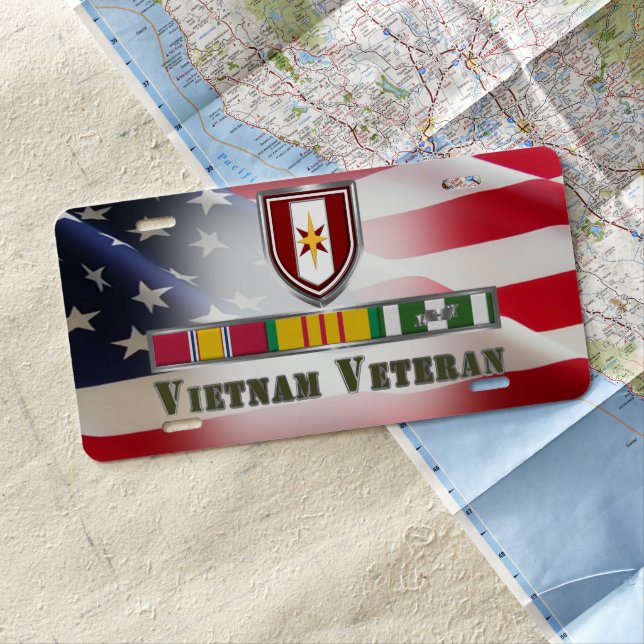 44th Medical Brigade Vietnam Veteran  License Plate (In Situ)