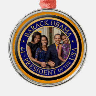 44th President Barack Obama 2013 Inauguration Metal Ornament