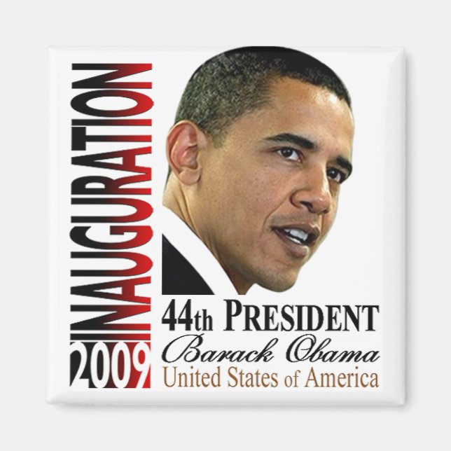 44th President Barack Obama Inauguration Magnet (Front)