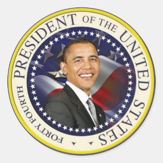 44th President of The United States Classic Round Sticker
