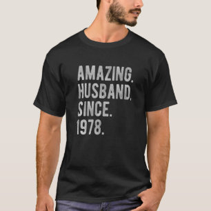 44th Wedding Aniversary For Him  Amazing Husband S T-Shirt