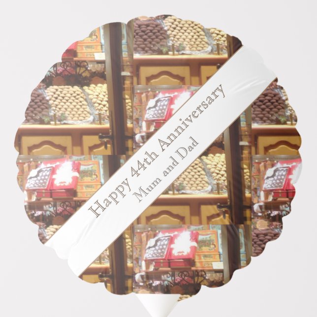 44th Wedding Anniversary editable Balloon (Front)