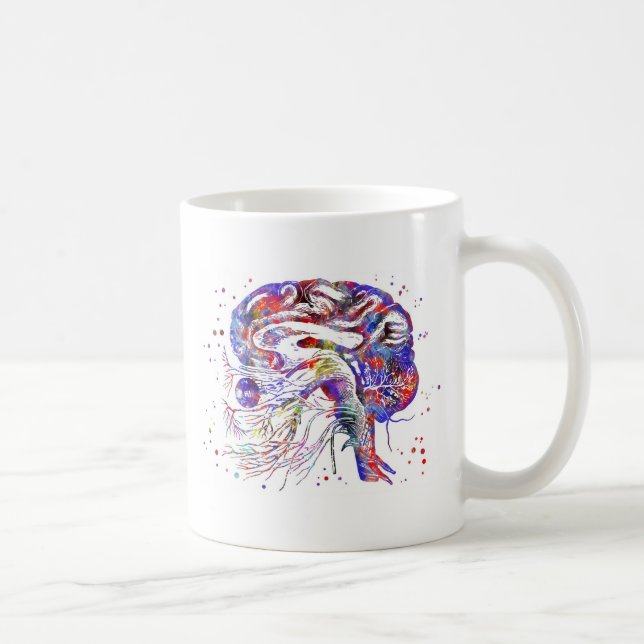 4522bBrain cranial nerves, brain cranial nerves Coffee Mug (Right)