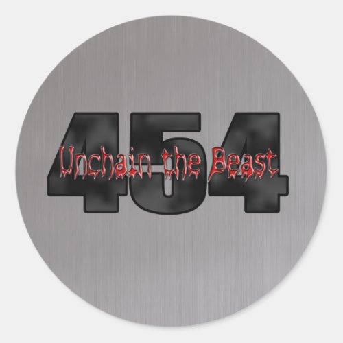 454 Big Block Beast chevy Classic Round Sticker