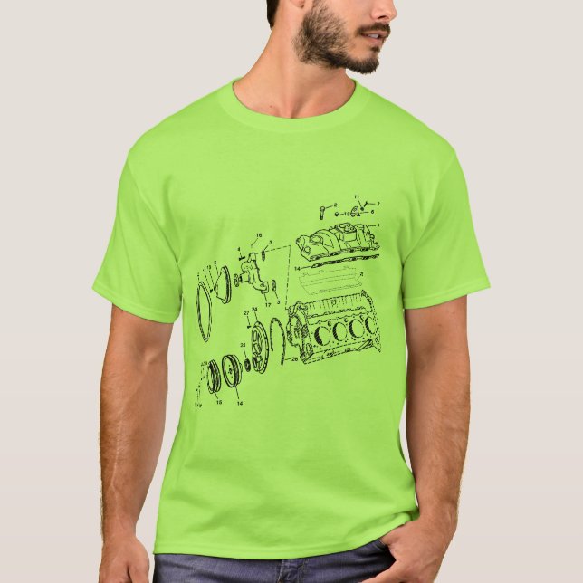454ci Engine Block T-Shirt (Front)