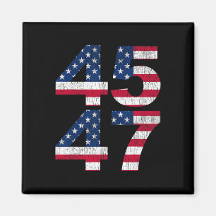 45 47 2024 President Vintage  Magnet