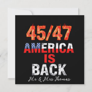 45/47 America is Back Show Your American Pride Invitation