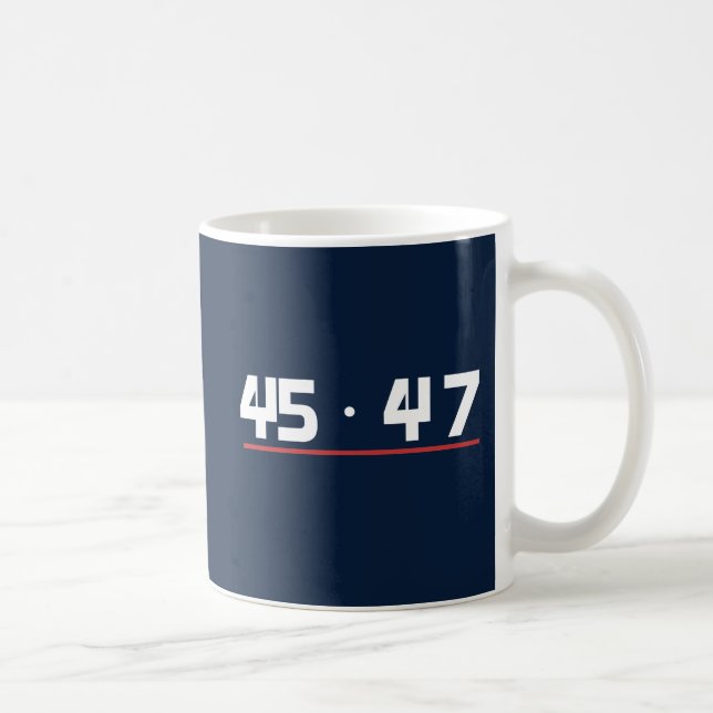 45 47 Classics Navy and Red Two-Sided Coffee Mug (Right)