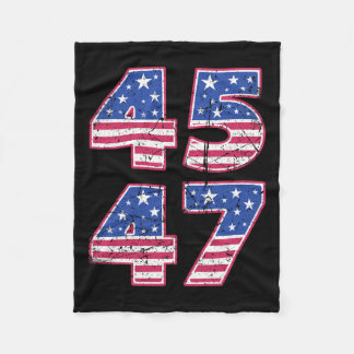 45 47 Patriotic President Trump Twice In A Lifetim Fleece Blanket