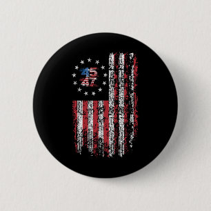 45 47 President 47 American Flag President Donald  Button