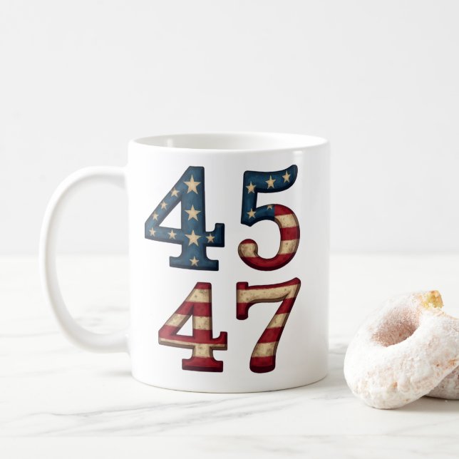 45-47 president trump  coffee mug (With Donut)