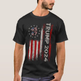 Tee-shirt Donald Trump 2024 USA - Drapeau Américain, élection Présidentielle, Tailles S à 5XL