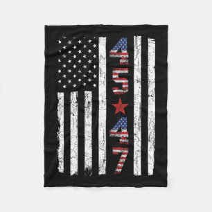 45 47 Trump President Inauguration Usa Retro Trump Fleece Blanket