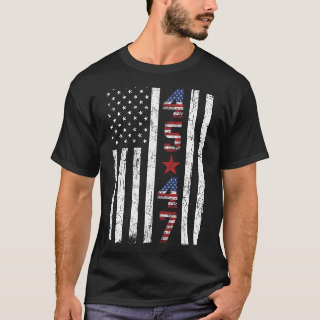 45 47 Trump President Inauguration Usa Retro Trump T-Shirt (Front)